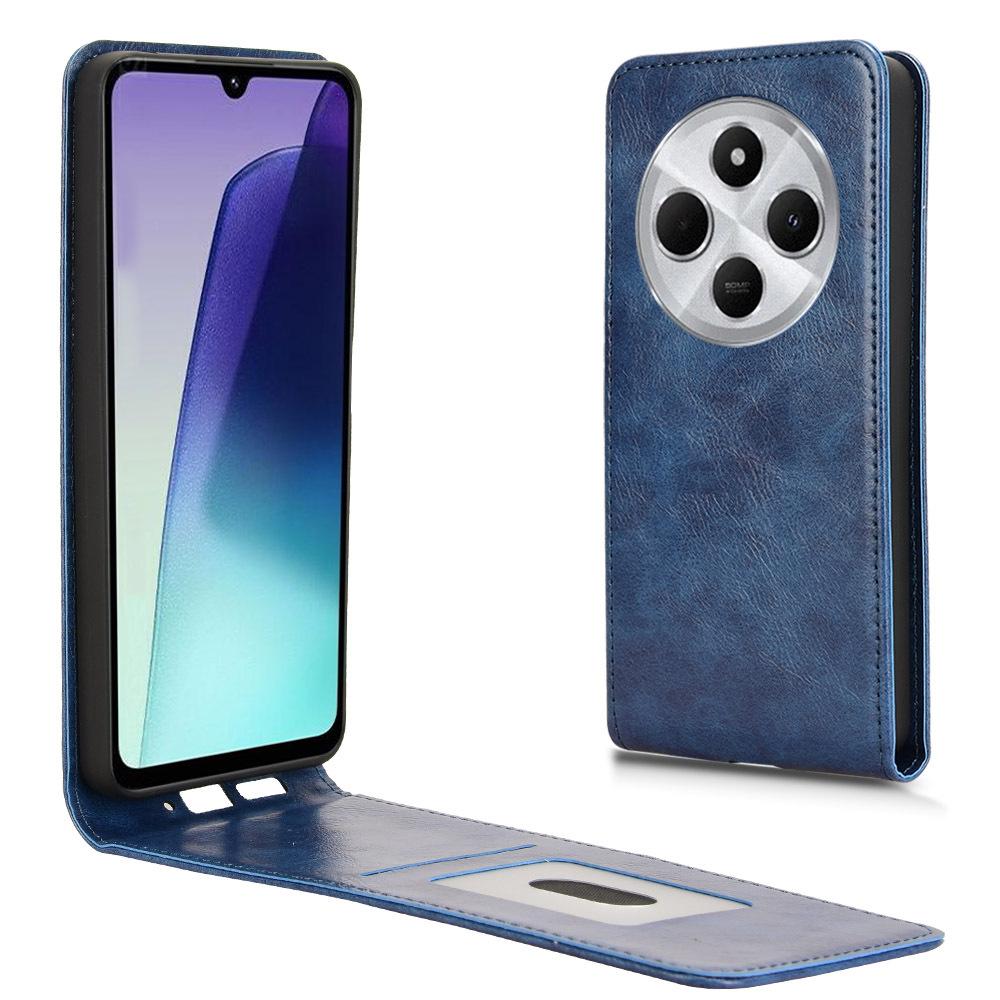 

Кожаные чехлы-книжки, совместимые с Redmi 14C/Redmi A4/14R/Poco C75, откидная крышка вверх и вниз, прочный защитный чехол из искусственной кожи for Xiaomi Redmi 14C синий