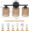 American Style Hand-Woven Faux Rattan Pendant Ceiling Light for Restaurants, Bars, and Bedrooms