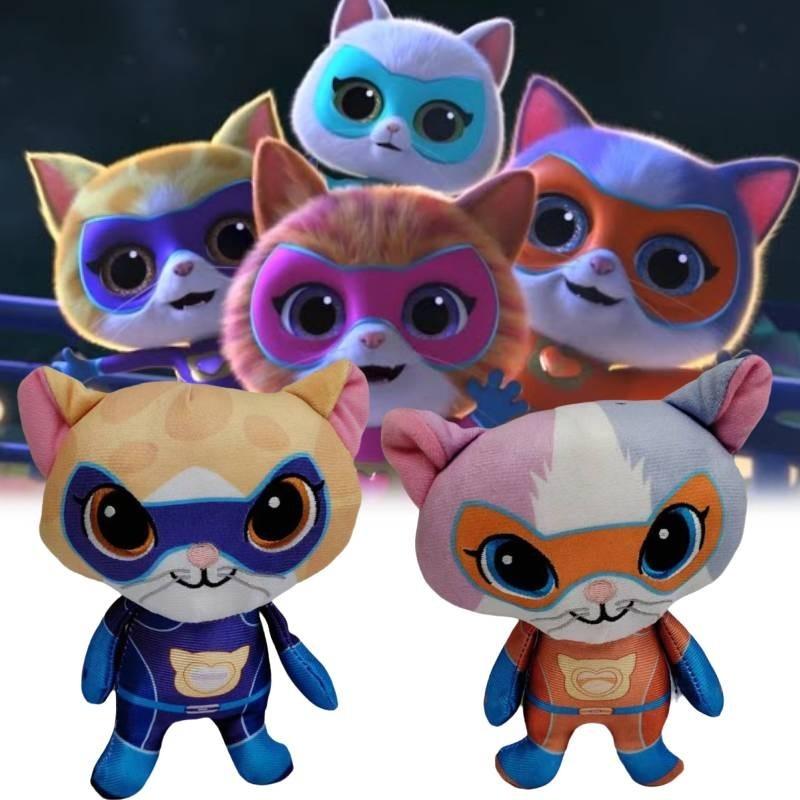 Adorable Superkitties Plush Cat Toy Set Soft Crystal Velvet Stuffed Animals