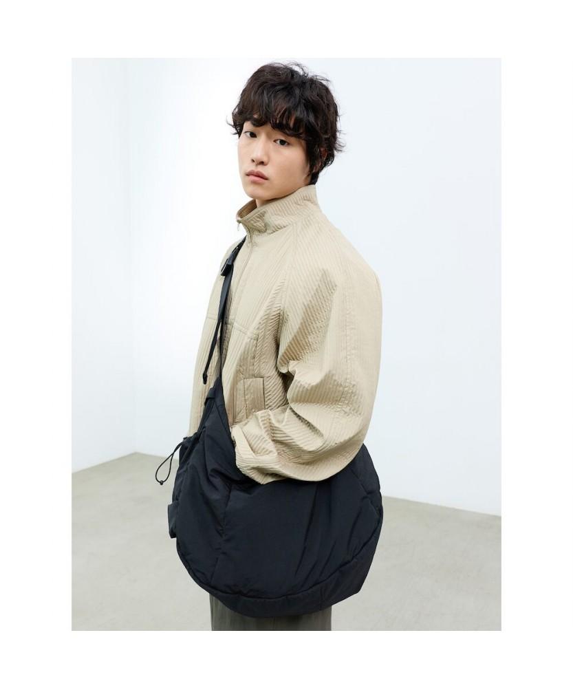 Sand Sound (Unisex) Cushion Crossbody Bag Large Black