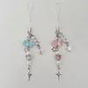 Stylish Fruit inspired Phone Pendant Keychain Beaded Bowknot Keyring Decorative Straps for Wallet Bag Keychain Case