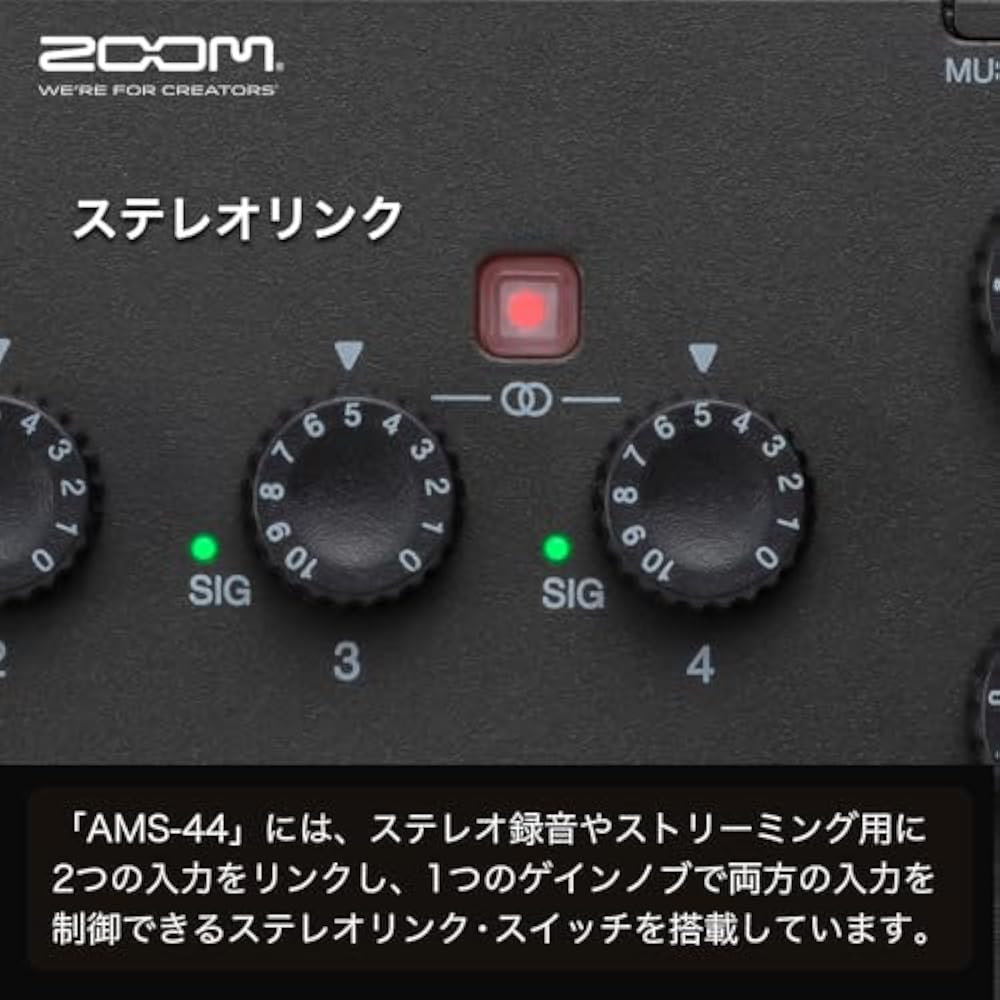 ZOOM AMS-44 Audio Interface 4IN/4 OUT [Switch Distribution Mode with 1 Switch] USB Type-C Smartph...