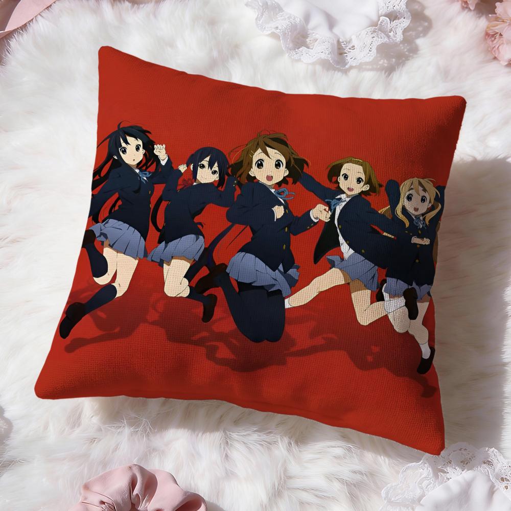 Anime K-K-ON Cute Cushion Cover Premium Comfort Reversible Pillow Cove -Two in One Design for Any Room & Car Interior