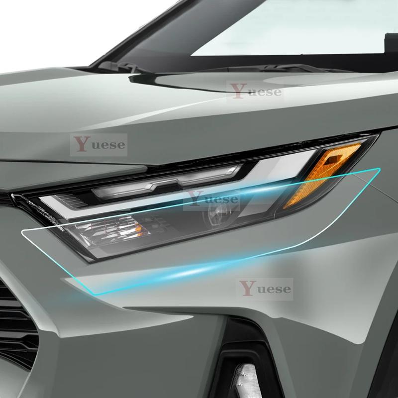 2 Pièces Film Protecteur de Phare de Voiture Transparent Fumé Noir Autocollant TPU Pour Toyota RAV4 Hybride XA50 -2024