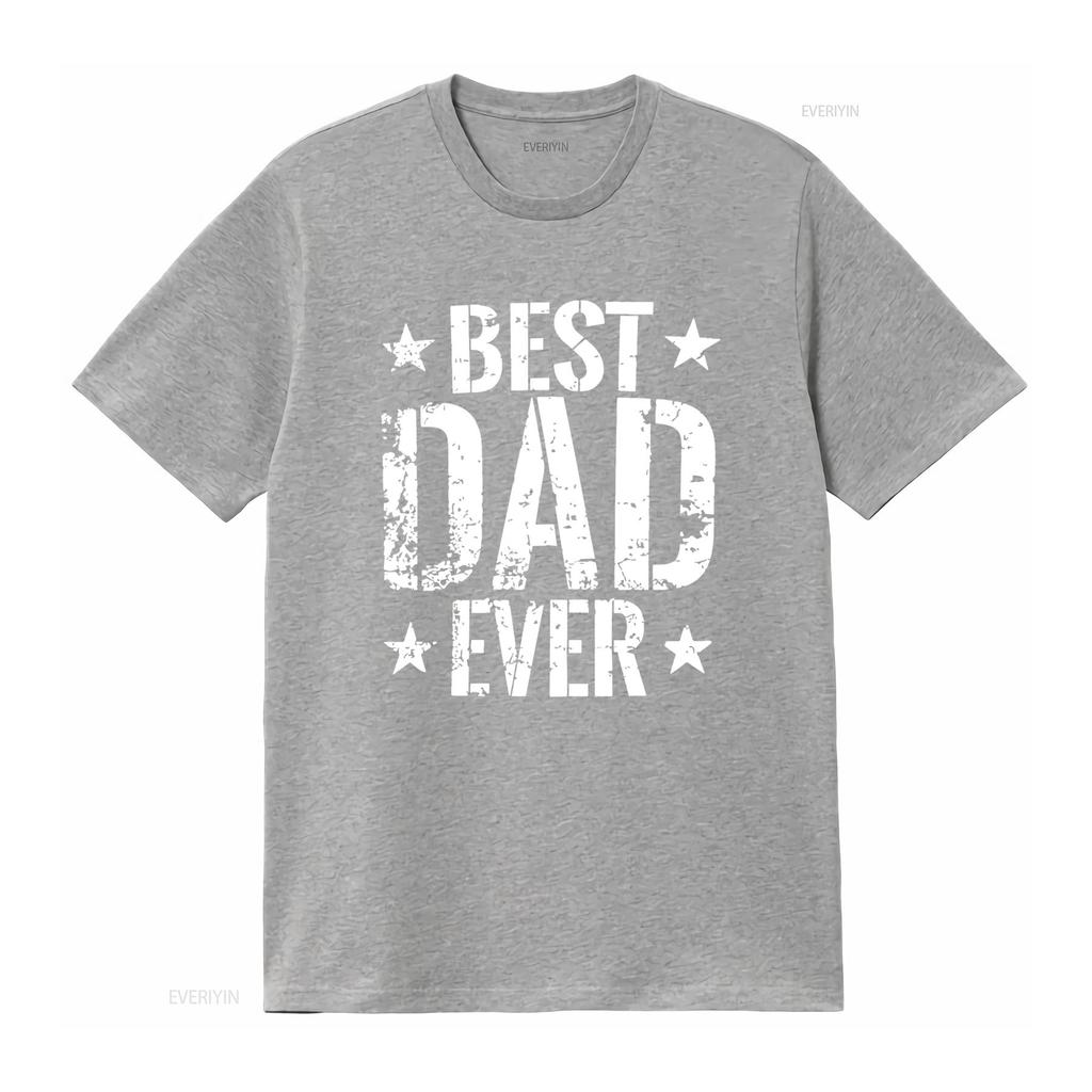 Best Dad Ever T Shirt Funny S for Fathers Day Husband Mens Vintage Washed Graphic Slightly Soft Homme Stretched Unisex