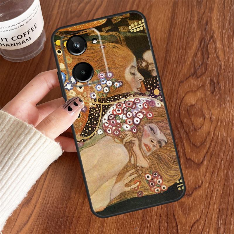 Kiss by Gustav Klimt For Realme 10 8 9 Pro Plus 8i C11 C15 C25 C30 C31 C35 C21Y GT Master GT Neo 5 2 3 3T Case
