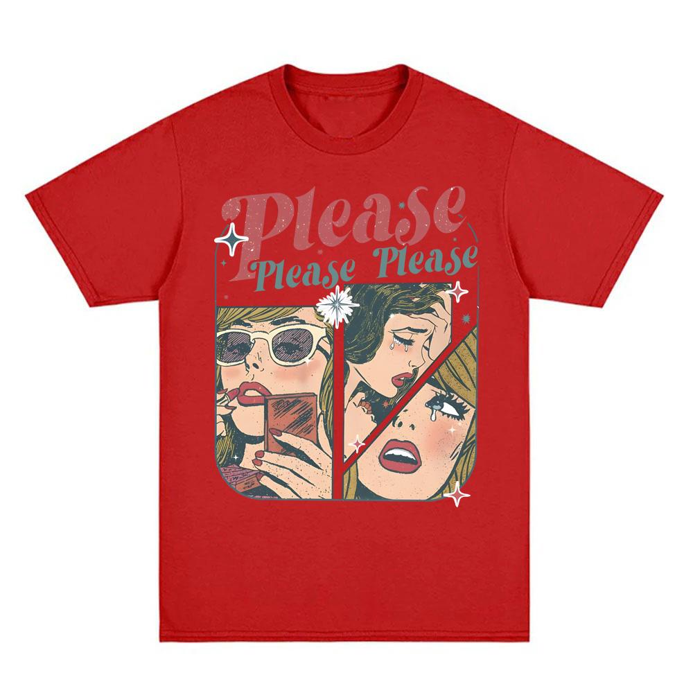 

Sabrina Carpenter - Tears Tee Manga Printing High Quality Vintage Tee-shirt Summer Short Sleeve Harajuku Tshirt 100%Cotton Tees XXL красный