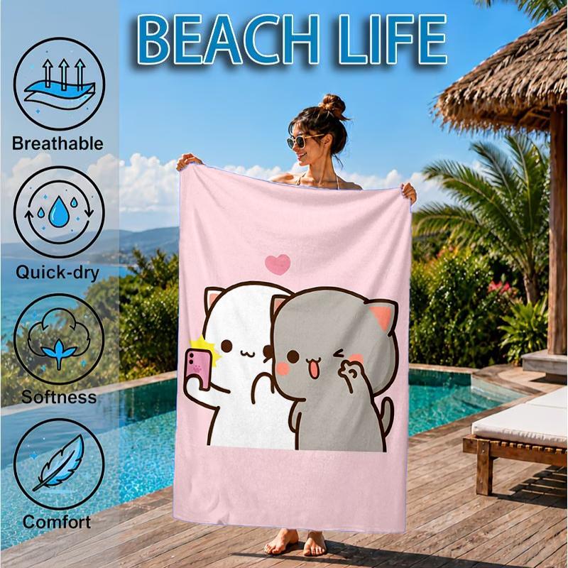 Bobo Dudu In Love Beach Towel, Microfiber Beach Towel, Perfect For Pool, Beach, Travel, Home Decor Beach Party Fan Gifts