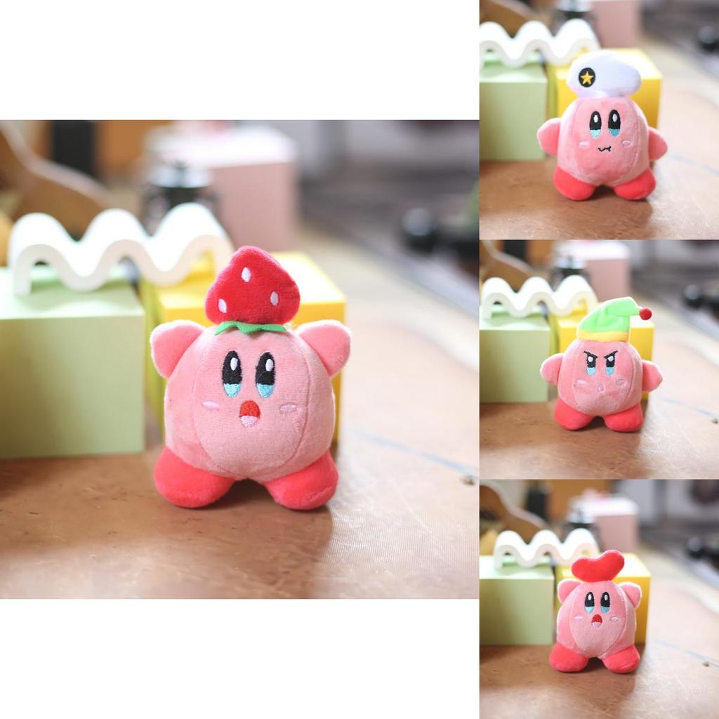 Adorable Pink Kirby Plush Keychain Soft Short Plush Bag Doll Clip