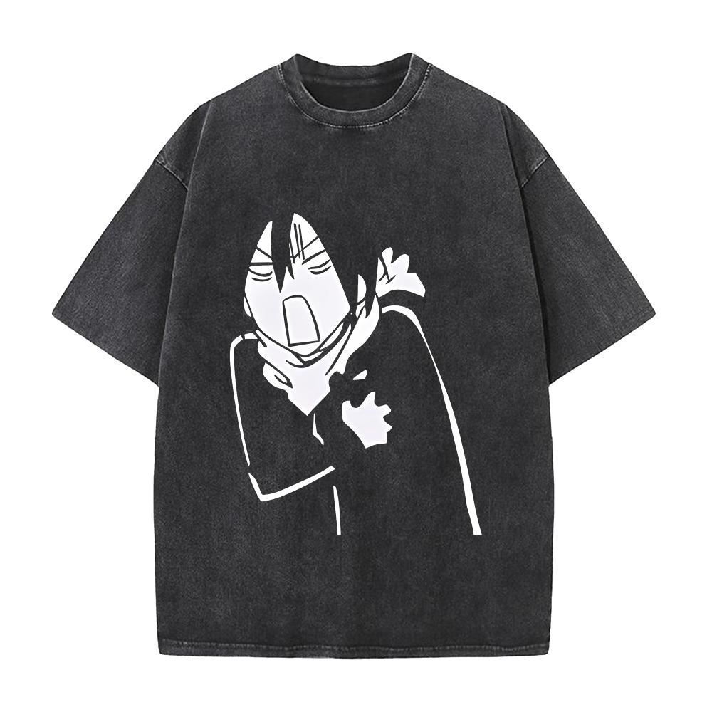 

Noragami Yato Anime Printed Tee Men Women Washed Cotton T-shirts Manga Vintage T Shirt Harajuku Male Short Sleeve Casual Tshirt XXL чорний
