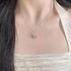 Mobius-Ring-Halskette für Damen mit Stern- und Wassertropfen-Anhänger - Exquisites und schlichtes Design