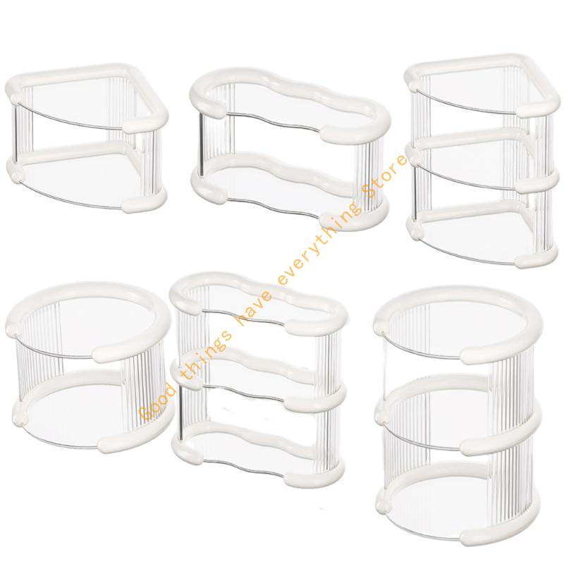 Multiple Tiers Plastic Cup Holder Organizers For Mugs Coffee Cups Space Saving Desktop Storage Rack With Easy Assembly 55KF