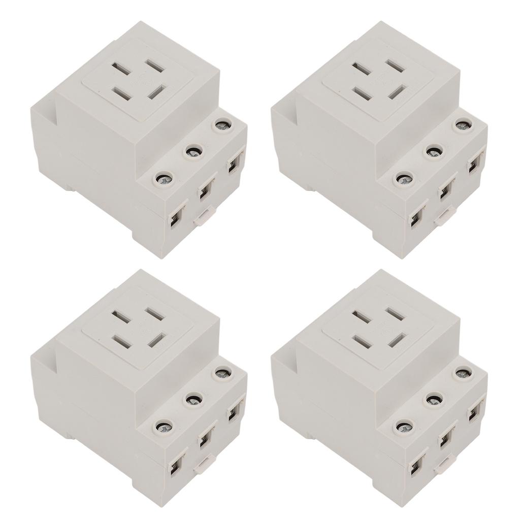 Steckdosen-Timer Schwer entflammbares Material Hohe Überlastkapazität Einfache Installation Elektrische Steckdose 440VAC30‑416(4 Stück)