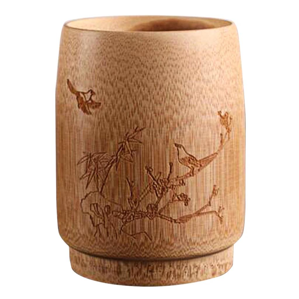 Chinesische Retro-Bambus Natürlicher Bambus Trinkbecher Bier Saft Becher Holz Teetasse Karbonisierung Sake Becher Bambus Kunsthandwerk