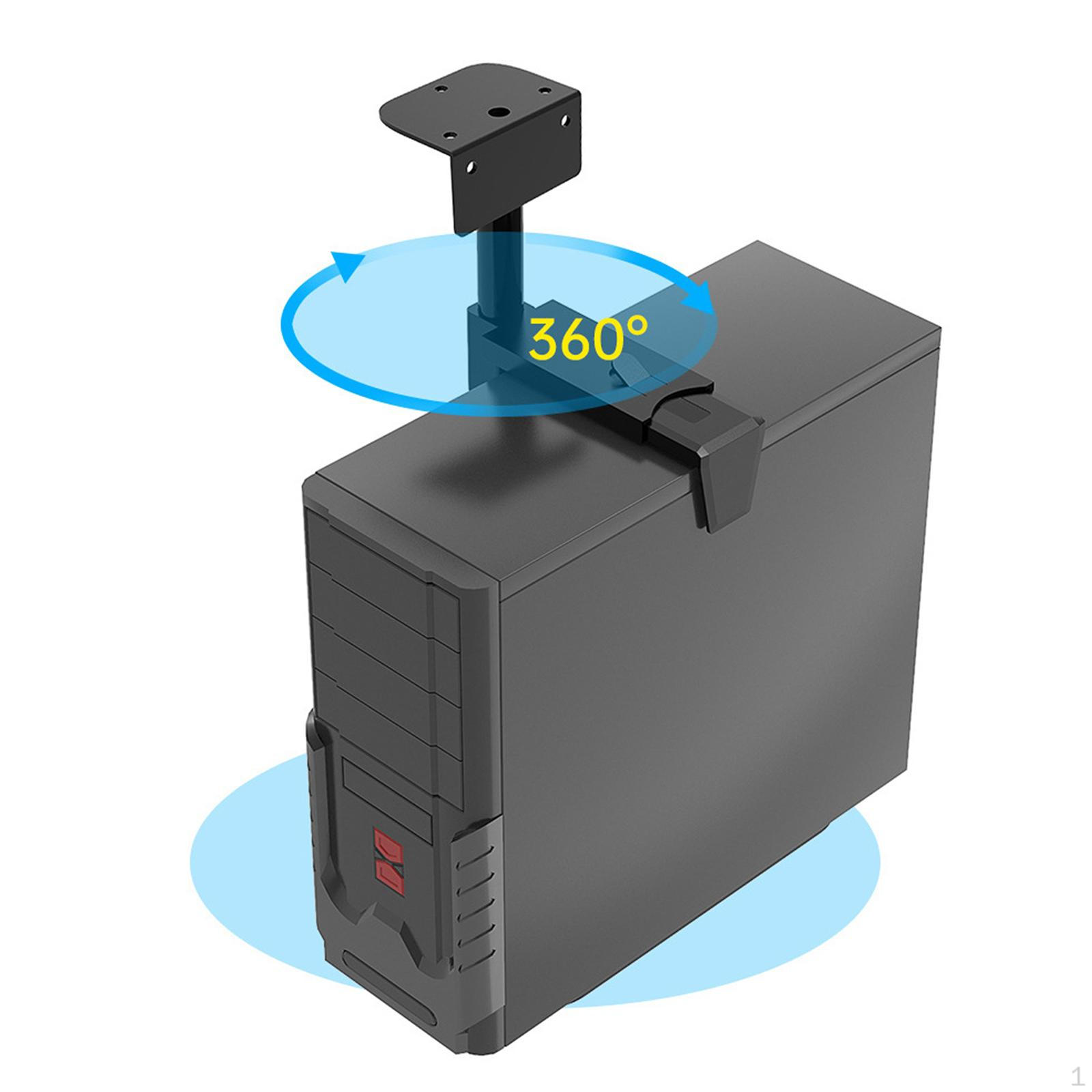 

ЦП під кронштейном для кріплення на столі, що обертається на градус, аксесуар, сталь, легке встановлення, регульований комп’ютер чорний