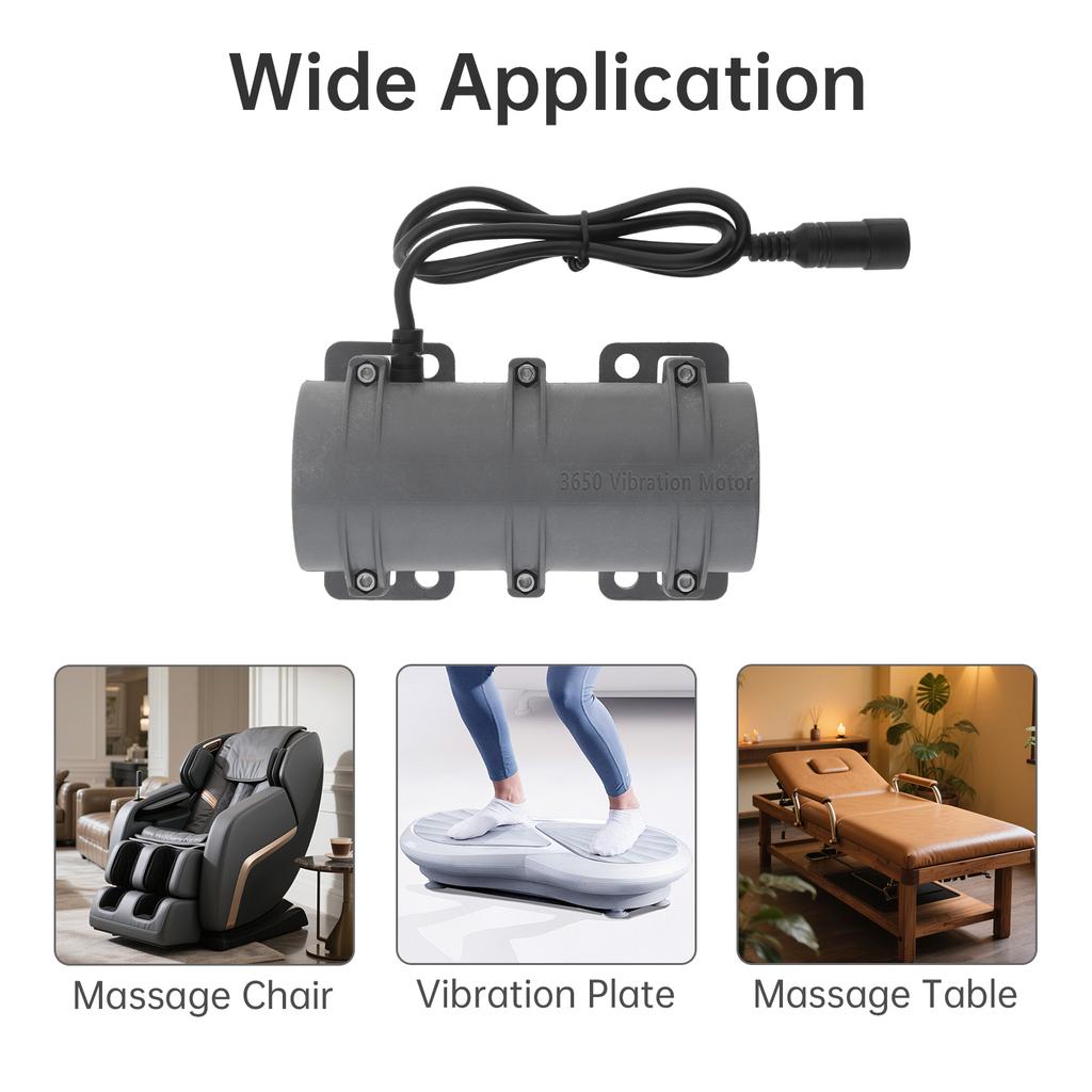 3650 Vibration Motor DC 12V To 24V 3800RPM Strong Vibration Industrial Grade Massage Bed Chair Instruments Sturdy Plastic Shell