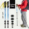 3K Carbonfaser Trekkingstöcke,Leichte Wanderstöcke, Wanderstöcke geeignet für Wandern, Trekking, schlammiges Gelände und schneebedeckte Umgebungen