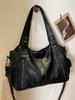 2024 Women's Retro Large Capacity Tote - Stylish Texture Work & Commute Crossbody Bag for Short Trips