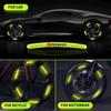 Car Wheel Hub Sticker Reflective Night Driving Safety Luminous Sticker For Peugeot 407 508 2008 5008 307 206 207 208 107 106 205