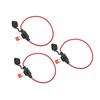 VekAuto 3 Sets Car Fuse Holder Car Plastic Rubber Metal Red Black Universal