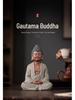 Zen Buddhist Ceramic Statue: Shakyamuni Buddha Desktop Ornament for Home Entrance Decor