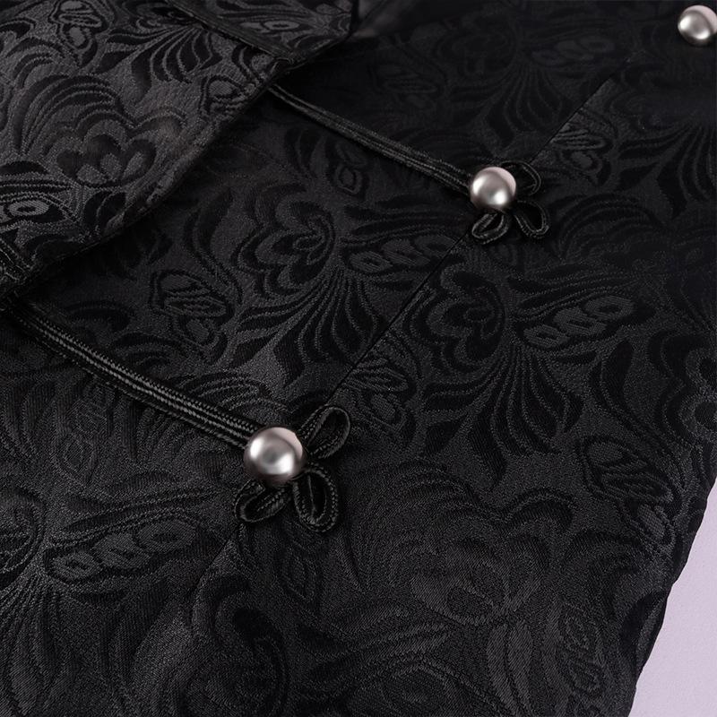 2025 Gothic Medieval Men's Vest and Waistcoat Set for Spring/Autumn - European & American Style Stage Costume