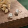 JMXD-Trend Simple Classical Ethnic Style Imitation Pearl Flower Stud Earrings for Women