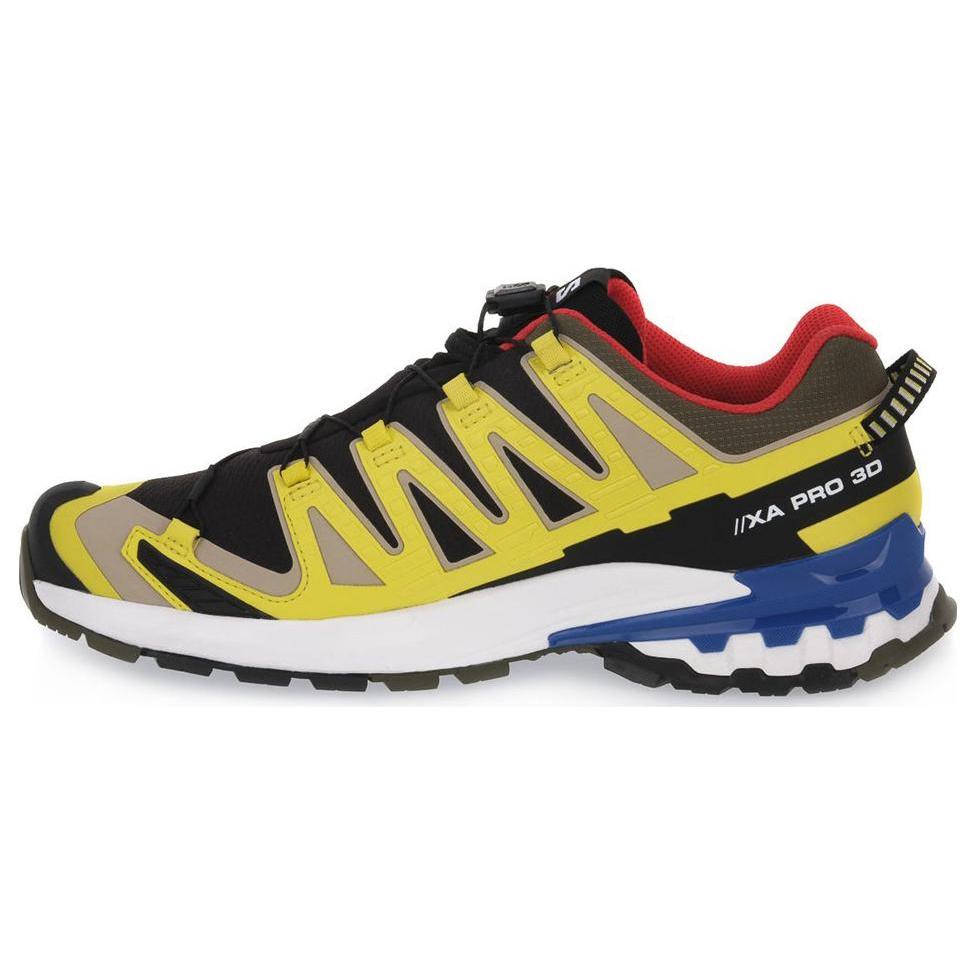 New SALOMON XA Pro 3D V9 Durable Breathable Low Top Outdoor Shoes Men's Black Yellow 471190