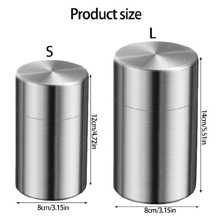 Stainless Steel Coffee Bean Canister With Leak Proof Seal For Storing Teas Nut Spices Camping Hiking Kitchen Essential