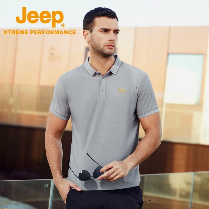 JEEP Men s Breathable Short Sleeve Polo Shirt L