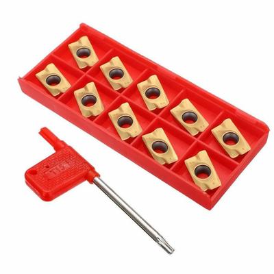 10pcs Indexable Insert APMT1604 DP5320 25R0.8 Carbide Inserts CNC Gold Tool Kit
