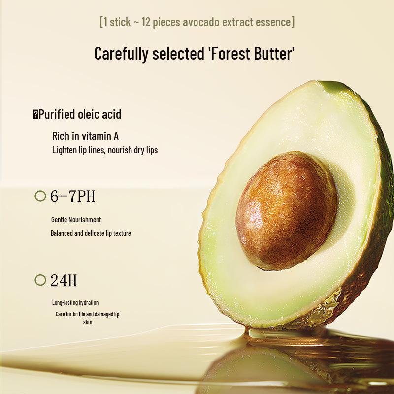Biran Tang Avocado Lip Balm 4.5g: Deeply Moisturizes, Hydrates, Reduces Lip Lines, for Smooth Lips.