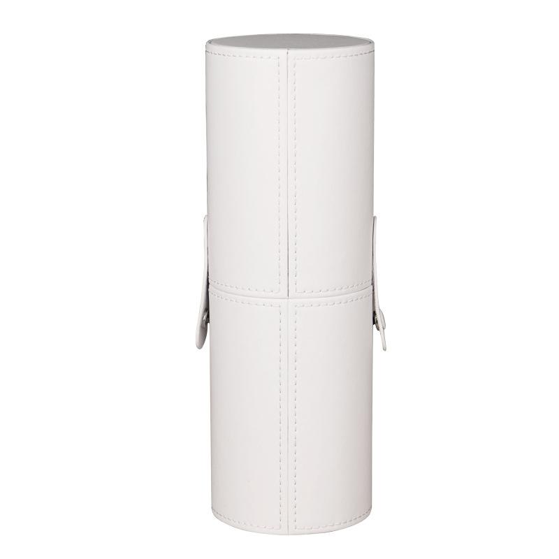 Portable Makeup Brushes Round Pen Holder Cosmetic Case Leather Cup Brush Holder Storage Tube