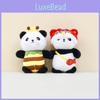 Loveable Transforming Panda Bag Charm Cute Plush Key Ring Bee Panda Toy