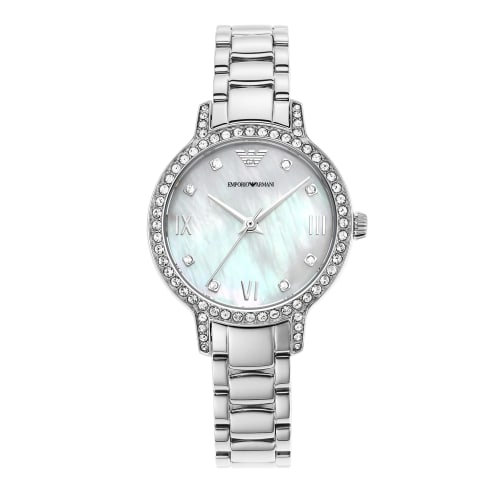 

Emporio Armani Women s Silver Watch NA AR11484