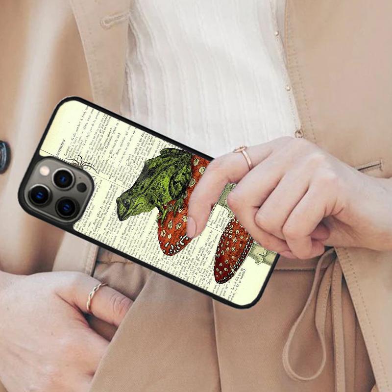 mushroom frog Cartoon Magnetic Phone Case For APPLE iPhone 17 Air 16 14 13 12 Pro Max 15 Plus Wireless Charge With MagSafe Cover