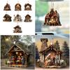 Set Of 2 Nativity Scene Pendant Acrylic Hanging Ornamentation 0.4cm Thickness For Living Room Bedroom Decoration