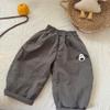 Kids Fleece Lined Casual Pants Autumn Winter Straight Leg Harem Trousers for Boys Girls