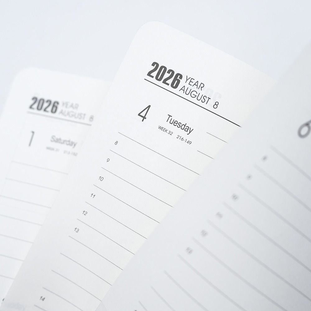 English 2026 Schedule Planner Notepad 12 Months 365 Days Efficiency Notebook  Office Supplies