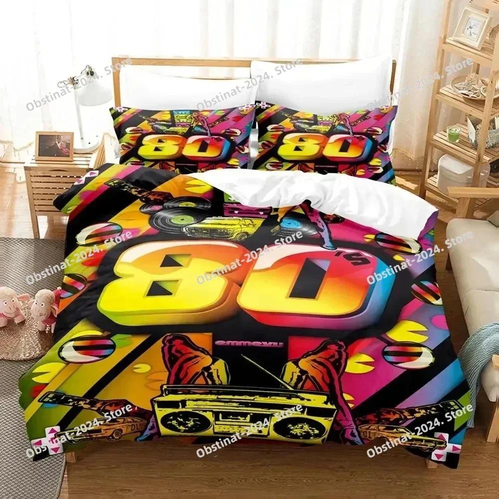 TV series I Love The 80s Logo Bedding Set Printed single Comforter Quilt Duvet Cover Pillow Case 3 Pieces Sets Kids Adult Size