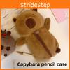 Cartoon Capybara Plush Pencil Case With Soft Fabric For Students Gift