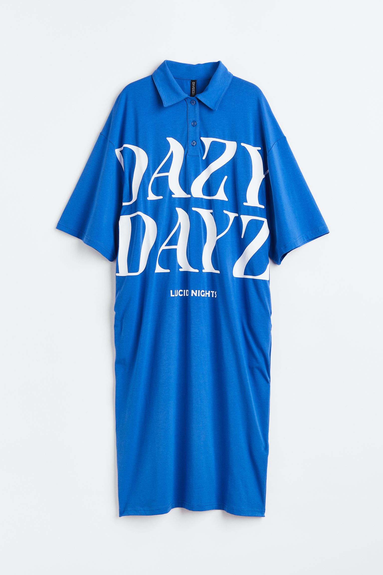 

Платье-рубашка-поло оверсайз