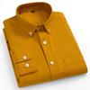 Men's Oxford Pattern Shirt Long Sleeve Big Size S-11XL Cotton Slim Fit Business Casual Traditional Shirts Easy Care Comfort