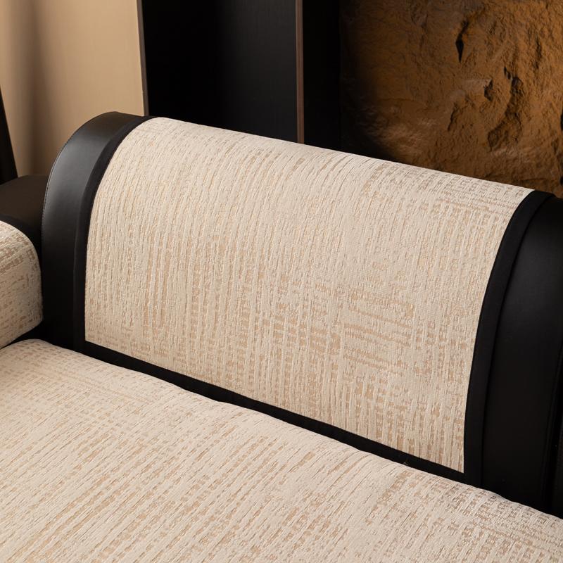 All Season Chenille Striped Patchwork Sofa Towel Universal Solid Sofa Cover Mat Pad Armrest Living Room Couch Slipcover
