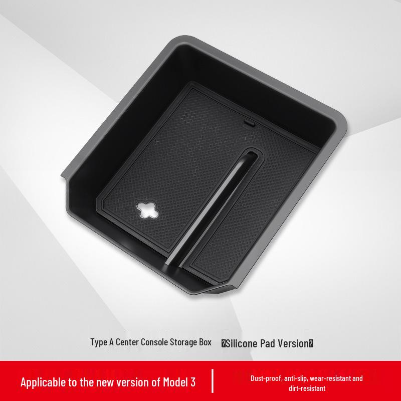 Updated Model 3/Y Center Console Armrest Storage Box for Tesla - Essential Car Accessory
