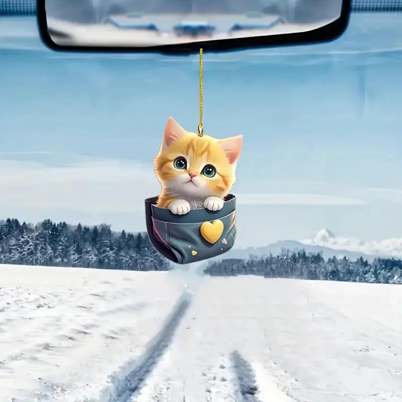Cute Cartoon Animal Acrylic Hanging Decoration For Stylish Home And Car Decor
