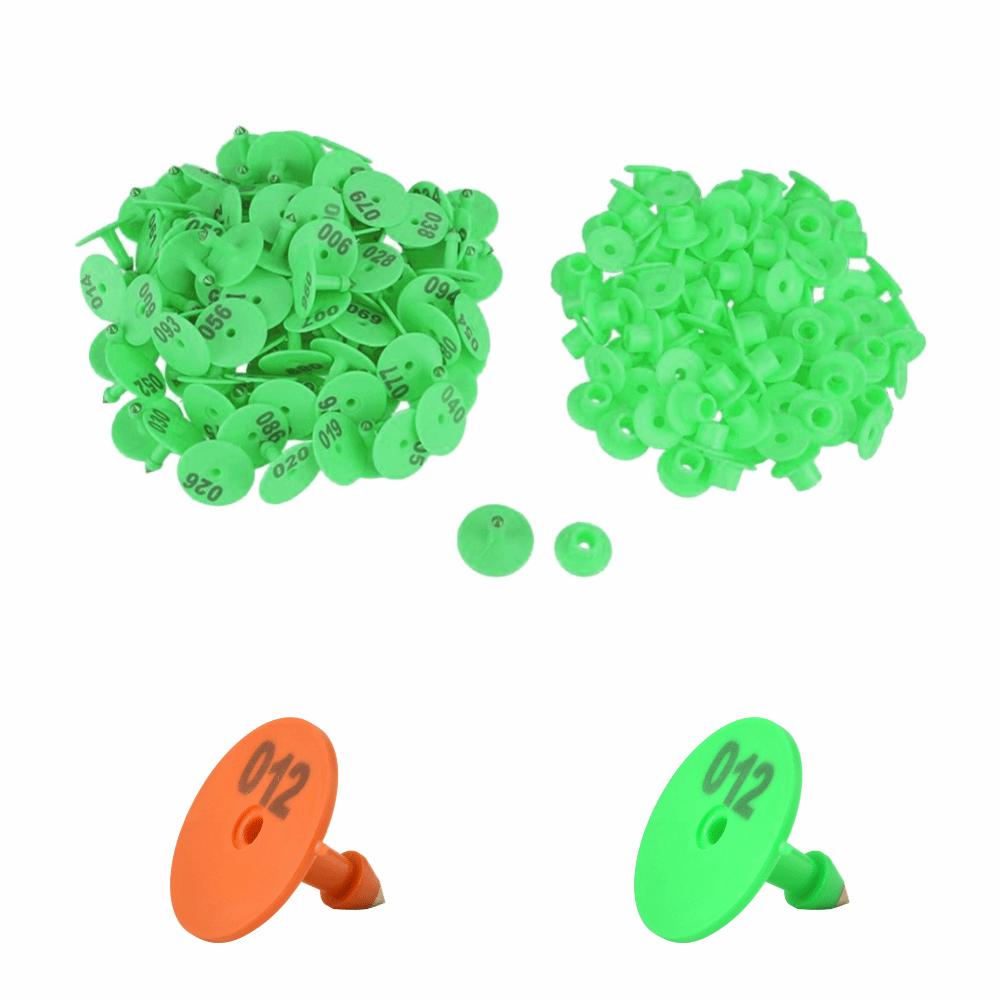 100pcs Fade Resistant Numbered Ear Tag Plastic Animal Identification Tag Livestock Ear Tag Cattle
