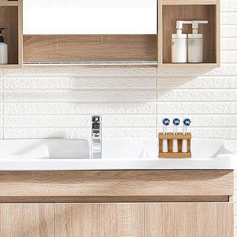 2/3/4 Slots Electric Toothbrush Head Holder Home Mini Portable Durable Hotel Non Slip Freestanding Natural Stand