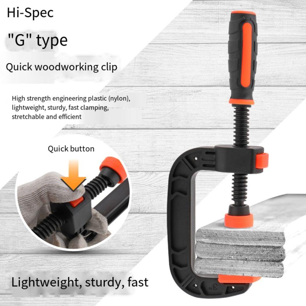 Engineering Plastic G Type Clamp Lightweight Design Spring Clamps Woodworking Clamp  Long Time Use