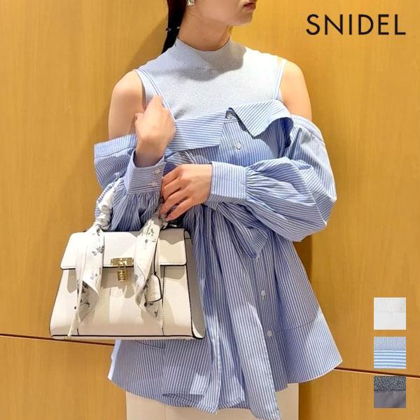 New item 10% OFF SNIDEL Tops 26 Spring/Summer Design Shirt Layered Knit Tops Long Sleeve 2WAY Tank Top Set Item swnt261187